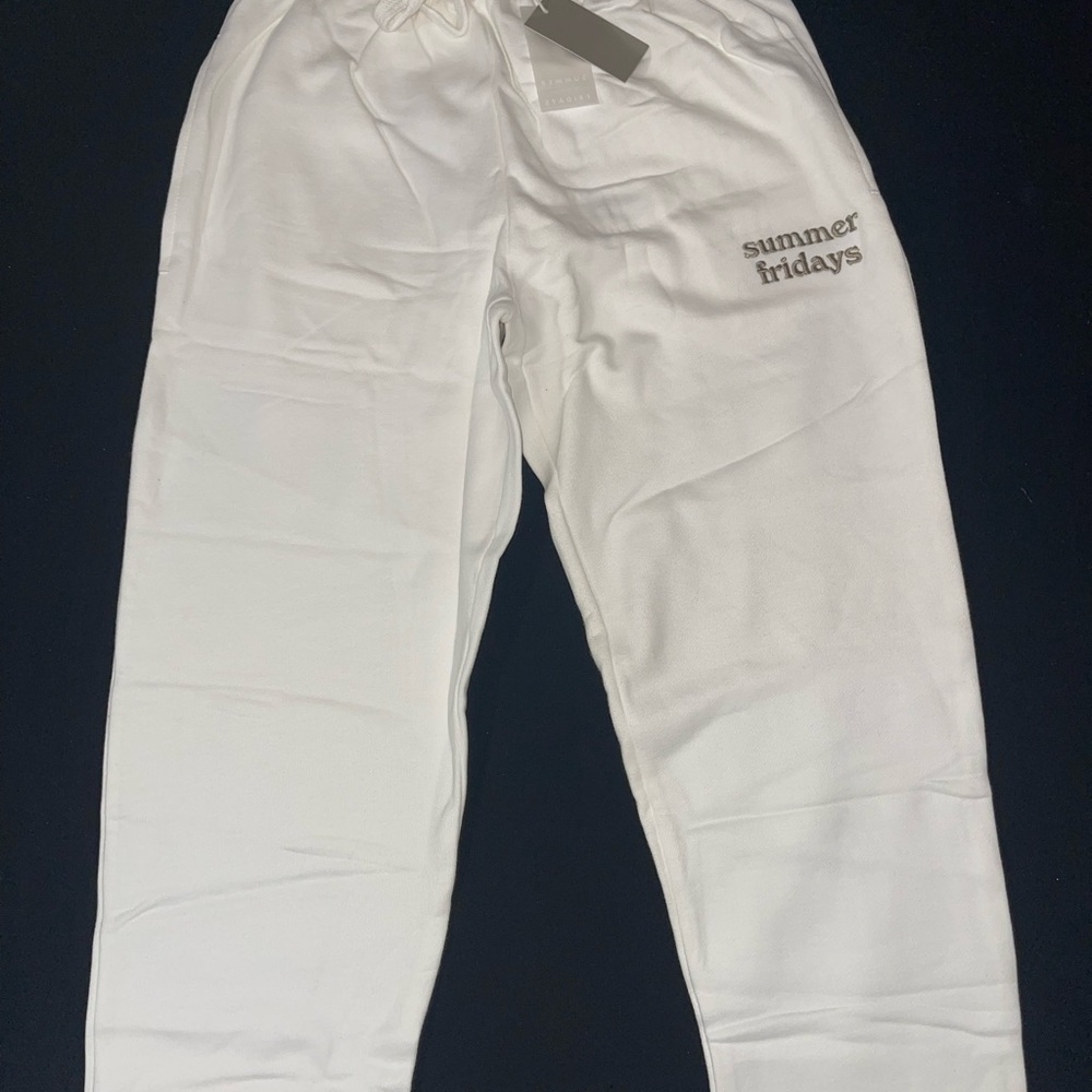 Summer Fridays White Joggers